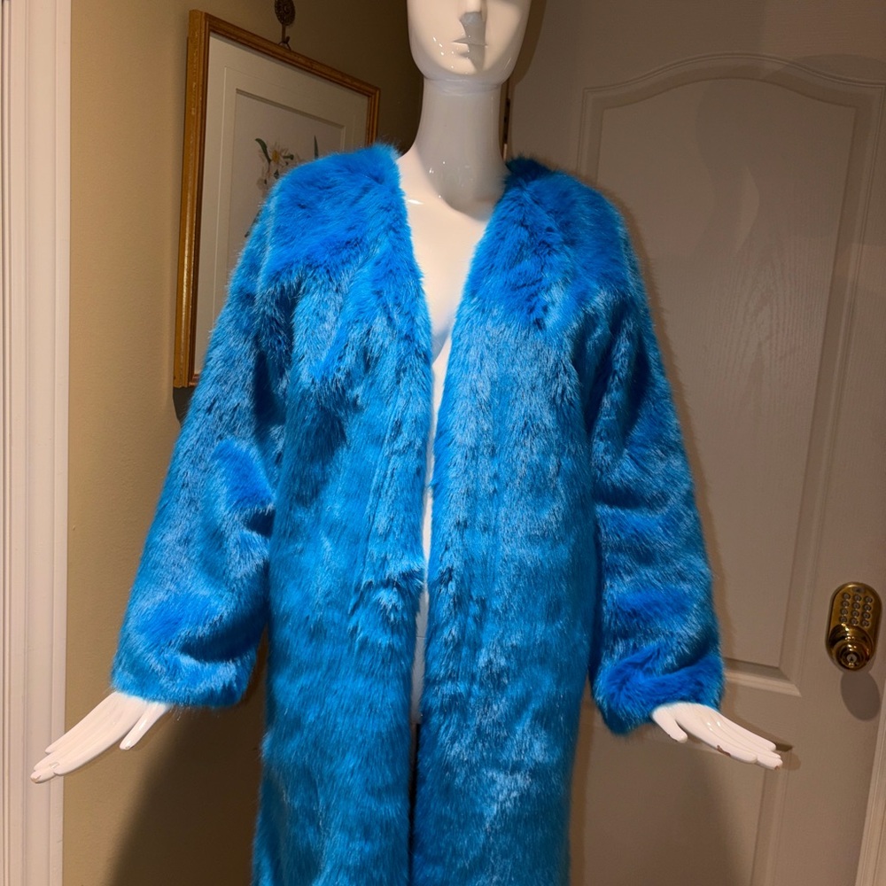 Free People Blue and Yellow Floral Jacket